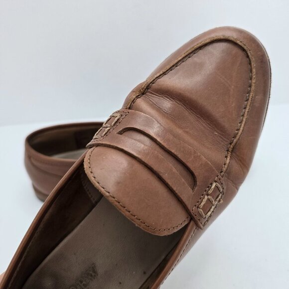 J.Crew | brown leather slip-on preppy pointed toe loafers shoes | WMS 6 - Picture 5 of 11